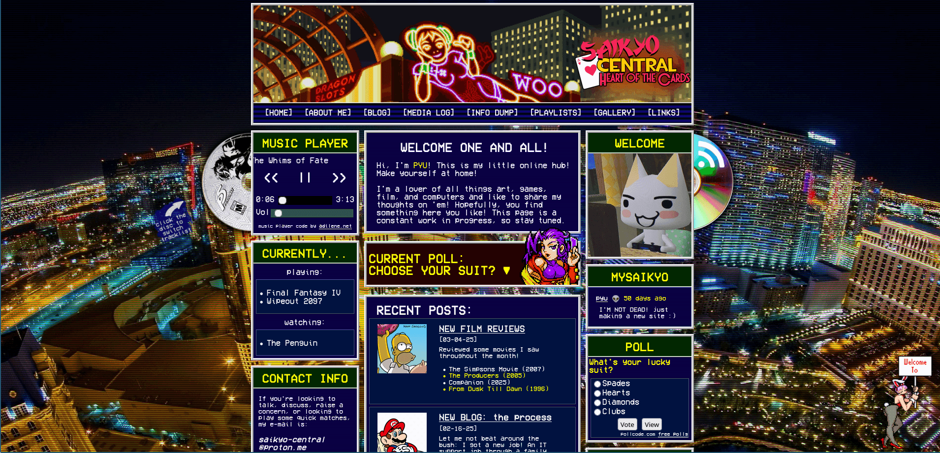 Screenshot of old website
